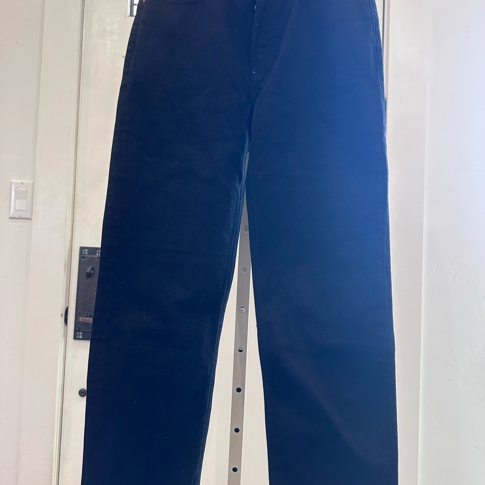 Re/Done High rise stove pipe jet black size 26 jeans